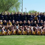 Sereno Soccer Club’s U-17 and U-18 girls, shown here with the U-14, U-15 and U-16 teams, will be wearing Polar heart rate monitors during training this season. (Photo courtesy Chris Webb)