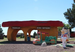 Bedrock City includes the 6-acre theme park with Flintstones furnished concrete houses, a dinosaur slide, theater, a 3,800-square-foot personal residence, restaurant, gift shop, RV park and a campground.