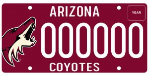 Coyotes license plate