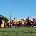 ASU loosen up before practice on Wednesday. (Cronkite News photo by Johnny Soto)