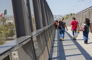 A new pedestrian crossing in San Ysidro, California, allows Mexican border officials to enforce new rules at this border point of entry. (Carla Leon/Cronkite News).