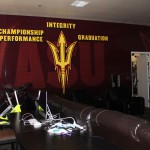 The newly renovated team lounge for ASU Hockey. (Cronkite News photo by Allyson Cummings)