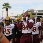 The No. 15 Arizona State football team is putting the finishing touches on its preparations before facing off against Texas A&M on Saturday. (Cronkite News photo by Johnny Soto)