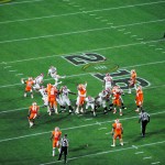 Alabama junior Adam Griffith makes a 33-yard field goal in the fourth quarter of the College Football Playoff National Championship game at University of Phoenix Stadium Monday night. (Photo by Bill Slane/Cronkite News)