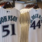 Jerseys of Diamondbacks greats past and present are available to purchase in the D-backs’ team store. (Photo by Torrence Dunham/Cronkite News)