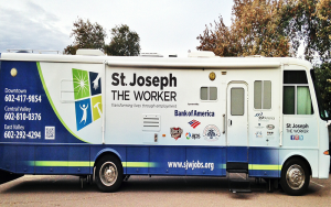 St. Joseph the Worker entered “Fast Pitch” competition to help launch the organization’s Mobile Success Unit – an office on wheels. (Photo courtesy of St. Joseph the Worker) 
