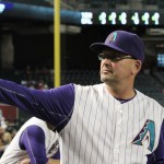 Diamondbacks assistant hitting coach Mark Grace, a member of the team’s 2001 World Series champion, is a big fan of the “Throwback Thursday” promotion. “That uniform, for me, represents one of the all-time great teams,” Grace said. “I proudly wear those colors.” (Photo by Torrence Dunham/Cronkite News)