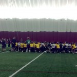 ASU coach Todd Graham addresses his team inside the Verde Dickey Dome after Thursday’s practice — the Sun Devils’ last before taking on UCLA at the Rose Bowl on Saturday. (Cronkite News photo by Evan Webeck)