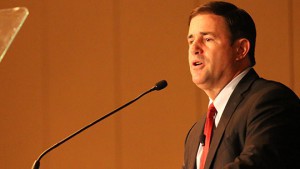 Gov. Doug Ducey said he supports the Trans-Pacific Partnership, which would eliminate some trade barriers between countries over time. (Photo by Curtis Spicer/Cronkite News)