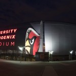 University of Phoenix Stadium is pictured on Thursday Sept. 10, 2015 in Glendale, Arizona. University of Phoenix Stadium will host the College Football Playoff National Championship Game on Jan. 11. (Photo by Jacob Stanek/Cronkite News)