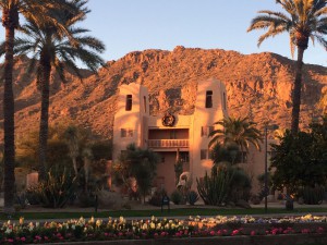 The Phoenician, a resort on Camelback Road in Phoenix, hosts a variety of amenities for its guests, including spas, private cabanas and dining. (Photo by Lauren Clark/Cronkite News)