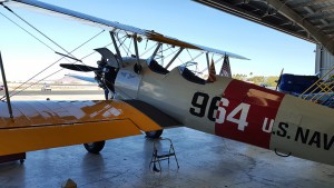 This is similar plane that was used in the 1920s to deliver mail. It’s housed at the Commemorative Air Force Airbase Arizona in Mesa. (Photo by Ben Brown/Cronkite News)