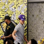 Saguaro’s Byron Murphy sports his new school's logo hat after announcing he chose Washington over ASU. (Photo by Bill Slane/Cronkite News)