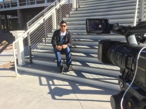 University of Arizona student Alray Mariano said he uses the Internet at home to practice the Navajo language. (Photo by Gilbert Cordova/Cronkite News)