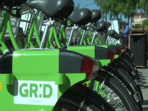 Grid offers bikes for hourly rental fees in Phoenix and Mesa. (Photo by Elena Mendoza/Cronkite News)