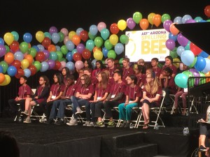 The 27 finalist wait egarly to get the bee started, each contestant represents each of the 15 counties in Arizona with some having more than one representive. (Photo by Gilbert Cordova/Cronkite News)