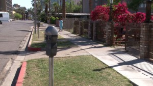 Phoenix installed 180 parking meters near the downtown area in February. (Johnny Soto/Cronkite News)