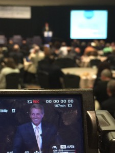 U.S. Sen. Jeff Flake, R-Arizona, spoke at the 2016 Business of Water Summit in Phoenix, where local government and business leaders convened to discuss the future of water sustainability in the Southwest. (Photo by James Ulrich/Cronkite News)