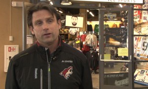 Coach Mike DeAngelis discusses what the Jr. Coyotes club programs is doing to help prevent concussions on Wednesday, February 3, 2016 in Scottsdale, Arizona. (Blake Benard/Cronkite News)