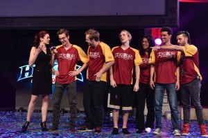 Arizona State University’s Real Dream Team beat the University of Texas at Arlington in the Heroes of the Dorm grand final e-sports comeptition. The win earns the team members tuition for the rest of their college careers. (Photo courtesy of Blizzard Entertainment)