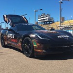 The SAM 2.0, a modified Corvette Stingray, can be driven using head movement to control the steering. Former racer and IndyCar team owner Sam Schmidt drove the car at Phoenix International Raceway on Friday. (Photo by Rian Bosse/Cronkite News)