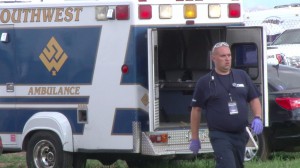 Ambulances and other medical services are provided at Country Thunder musical festival. (Photo by Lillian Simpson/Cronkite News)