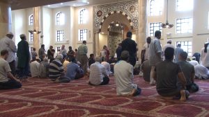 It’s also where many gather in prayer after their fast is broken at the evening meal, Iftar, when the sun sets. (Photo by Joey Carrera/Cronkite News )