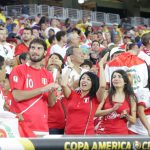 Peru fans look on before the start of their team's Copa America match against Ecuador. (Photo by Joseph Steen/Cronkite News)