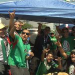 Fans of the Mexican National Soccer Team tailgate before their Copa America match against Uruguay at University of Phoenix Stadium. (Photo by Joe Steen/Cronkite News)