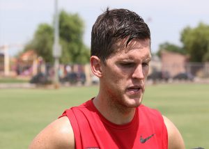 Arizona United defender Adam West talks about him finding a place on the team and his relationship with the players and coaches. (Photo by Joseph Steen/Cronkite News)