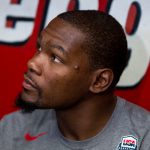 Kevin Durant answers questions before U.S. men's basketball practice at the Flamengo Club in Rio de Janeiro on Thursday, Aug. 11, 2016. (Photo by Courtney Pedroza/Cronkite News)