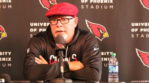Bruce Arians said his Cardinals offense ‘played poorly’ in the 40-7 blowout win against the Tampa Bay Buccaneers Sunday. (Photo by Kristina Vicario/Cronkite News)