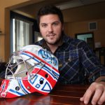 Artist David Leroux’s passion for hockey masks stems from his career as a youth and ametur hockey player. (Photo coutesy David Leroux/DielAirBrush)