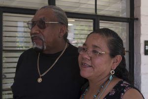 Manfred Scott, who chairs the Fort Yuma Quechan Tribe's cultural committee, supports the creation of the proposed national monument. His wife, Ernestina Noriega Scott, is a member of the Pascua Yaqui tribe. (Photo by Courtney Columbus/Cronkite News)