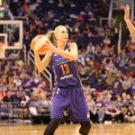 Mercury forward Penny Taylor plays in last regular season home game Thursday in 86-62 win over the Seattle Storm. (Photo by Lindsey Wisniewski/Cronkite News)