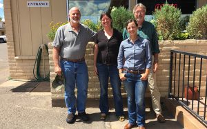 An advisory group in the Verde Valley is running a pilot program that pays people to conserve water. Members, left to right, include Clarkdale Mayor Doug Von Gausig, Jocelyn Gibbon, Nikki Bagley and Steve Ayers. (Photo by Mindy Riesenberg/Cronkite News)