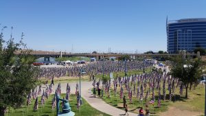 The attacks on Sept.11 were memorialized at the Healing Field in Tempe on Sunday. Nearly 3,000 U.S. flags represented the victims who died that day in 2001. (Photo by Michelle Chance/Cronkite News)