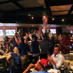Nearly 400 Chicago Cubs fans gathered at Half Moon Windy City Sports Grill in central Phoenix to view Game 1 of the World Series. (Photo by Lindsey Wisniewski/Cronkite News)