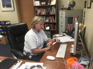 Kristan Kurtz, Academy for Success director, has been working in education for 32 years. She was a principal at Starlight Park Elementary for six years before transfering to Academy for Success. (Photo by Keerthi Vedantam/Cronkite News)