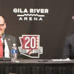 Coyotes President and CEO Anthony LeBlanc and majority owner Andrew Barroway say a move to Tempe would widen the team’s fan base. (Photo by Kristina Vicario/Cronkite News)