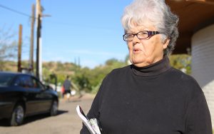 Gretchen Graef voted at the VFW in Nogales on election day and said "We need to get back to civility." (Photo by Zach Quinn/Cronkite News)