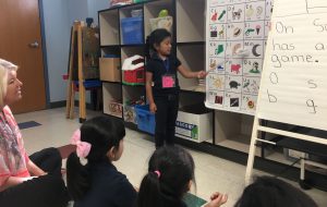 Students in this kindergarten class are English-language learners whose native language is Spanish. They expected to become proficient in English by the time they finish the school year. (Photo by Keerthi Vedantam/Cronkite News)