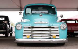 This 1954 Chevrolet 3100 custom pickup sold at the 2017 Barrett-Jackson collector car show for almost $63,000. (Photo by: Kaylin Burke/Cronkite News)