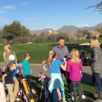 Dale Balvin works with young golfers as part of his Golf’s Elementary program, an after-school program for kids ranging from 5 to 14. (Photo by Tyler Handlan/Cronkite News)