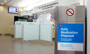 Walgreens has prescription drop-off bins at 18 Valley locations. Anyone can dispose of unwanted or expired medication instead of throwing away or flushing the pills. (Photo by Joshua Bowling/Cronkite News)