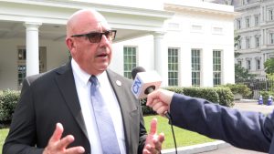 Rudy Molera, Santa Cruz County Supervisor, speaks to Cronkite News at the White House on June 18, 2024. (Photo by Aoife Kane/Cronkite News)